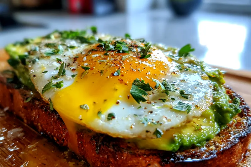 Cooking Healthy Avocado & Egg Toast