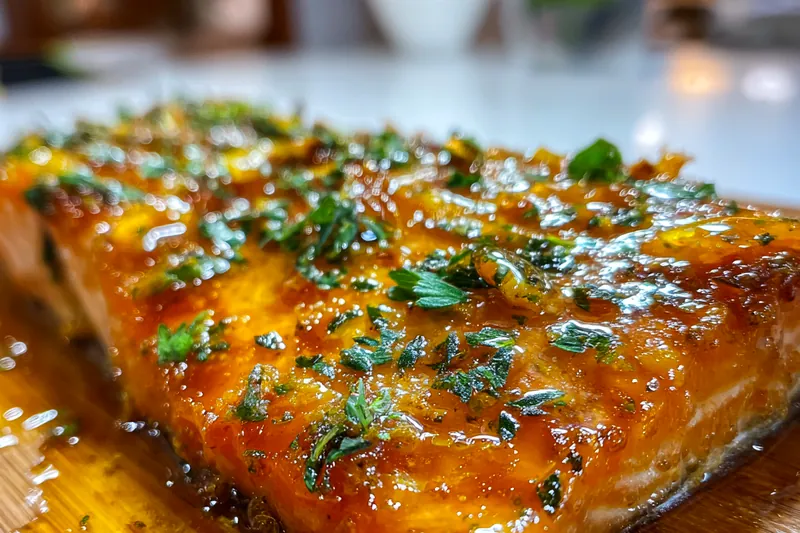 Fresh ingredients for Spicy Honey Glazed Salmon