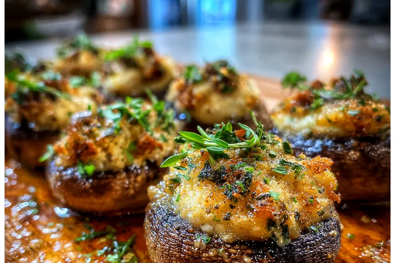 Cooking Stuffed Mushrooms